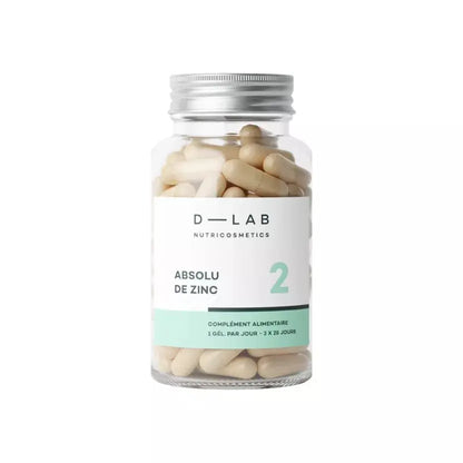 ABSOLU DE ZINC 3 MOIS - Améliore la peau & des cheveux - Compléments Alimentaires D-Lab Nutricosmetics