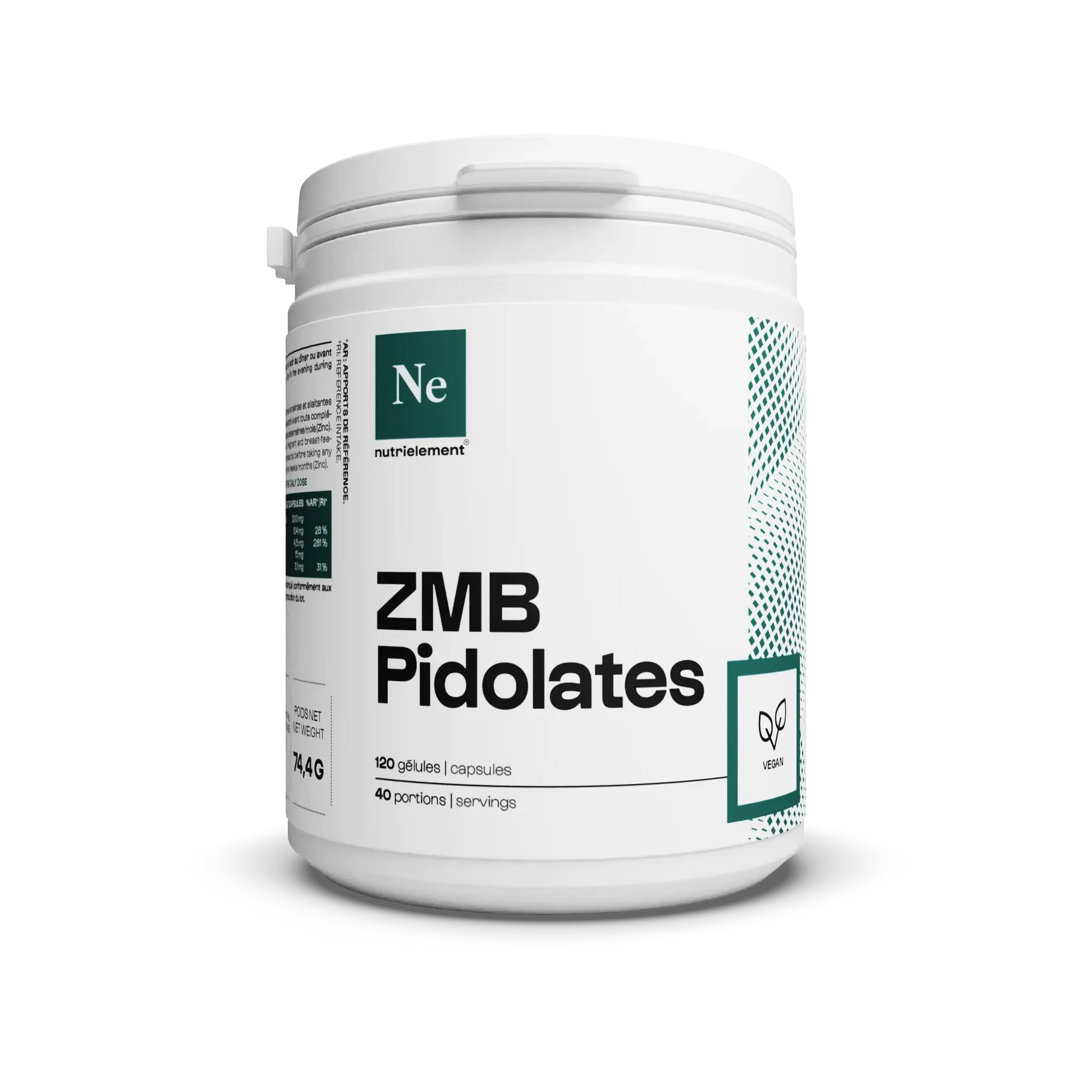 ZMB Pidolates 120 gélules Nutrimuscle