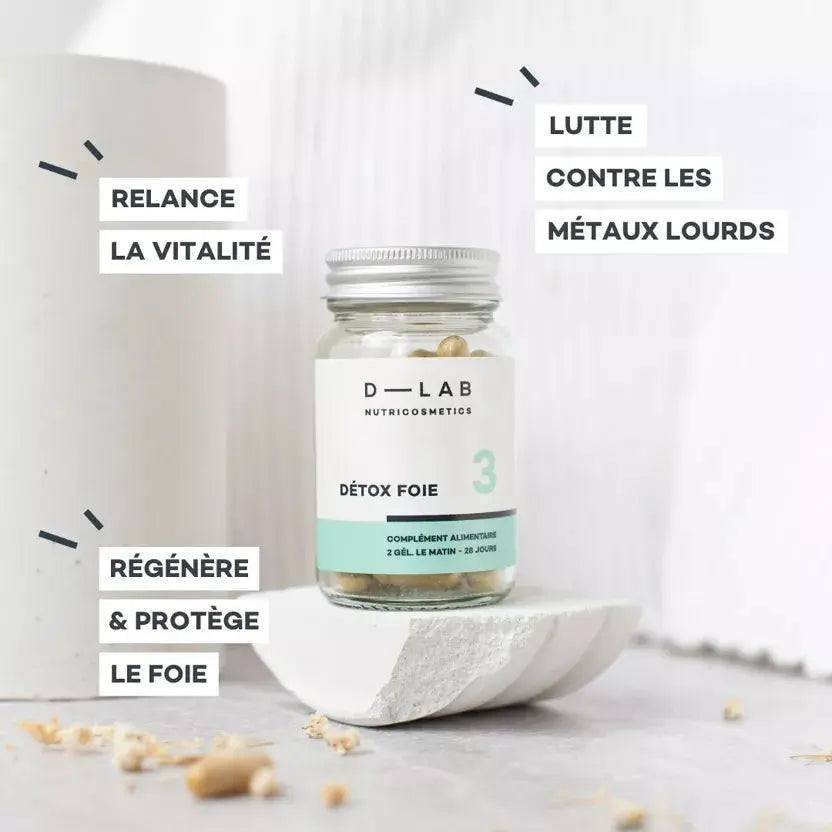 DÉTOX FOIE - Purifie l'organisme - Compléments Alimentaires D-Lab Nutricosmetics