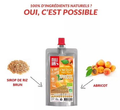 Compote énergétique aux fruits Bio - Abricot Mulebar