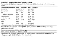 Impact Whey Isolate Vanille 1Kg My Protein