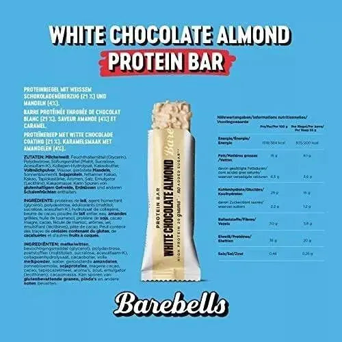 Barre protéinée - Chocolat blanc, amande, caramel Barebells