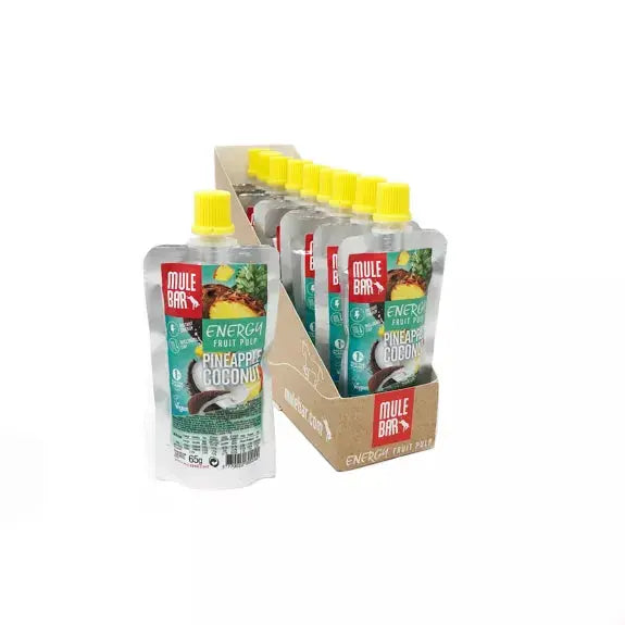 Compote énergétique aux fruits Bio - Ananas Coco Mulebar