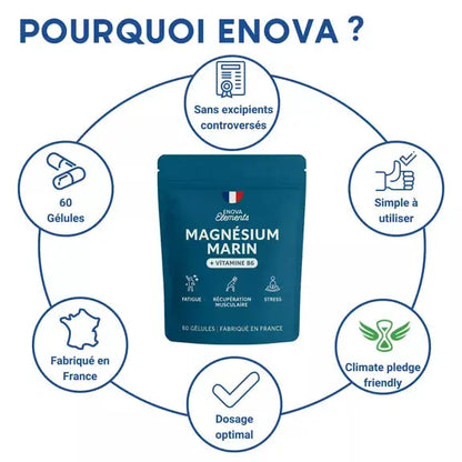 Magnésium Marin 60 gélules Laboratoires ENOVA