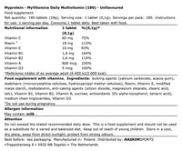Multivitamines 180 gélules My Protein