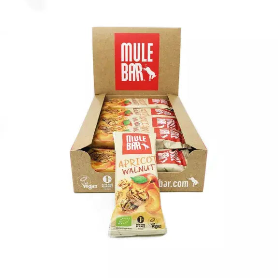 Barre céréales fruits bio vegan Abricot - Noix de pécan 40g Mulebar