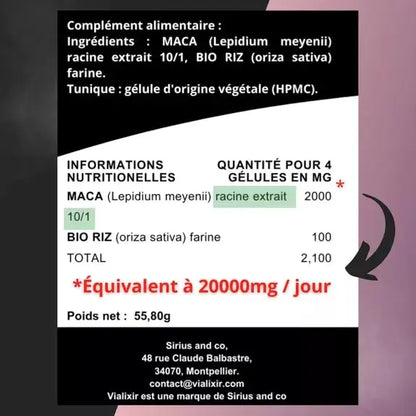 Maca noire Vialixir