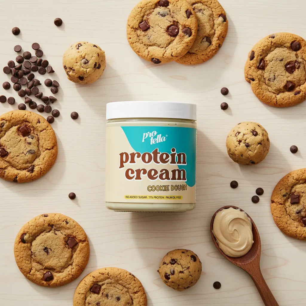 Protella Protein Cream Cookie Dough flat lay