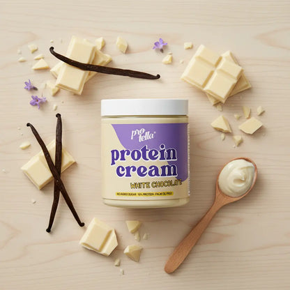 Protella Protein Cream White Chocolate flat lay